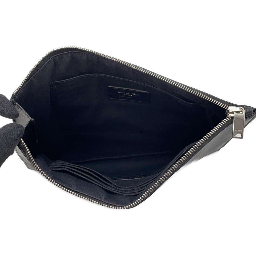 Saint Laurent Paris Clutch Bag Zip Tablet Sleeve Black - Picture 5 of 12